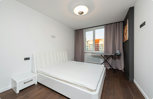 Bedroom lit by natural daylight
